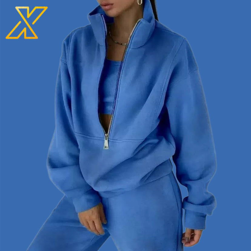 Half-Zip Sweatshirt Set