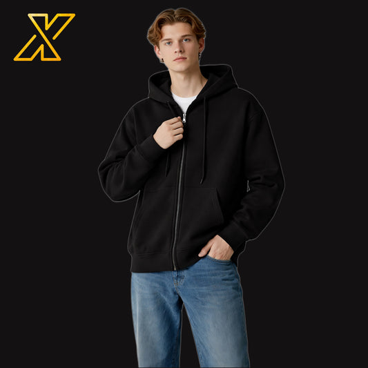 *Unisex Zip-Up Hoodie-350GSM