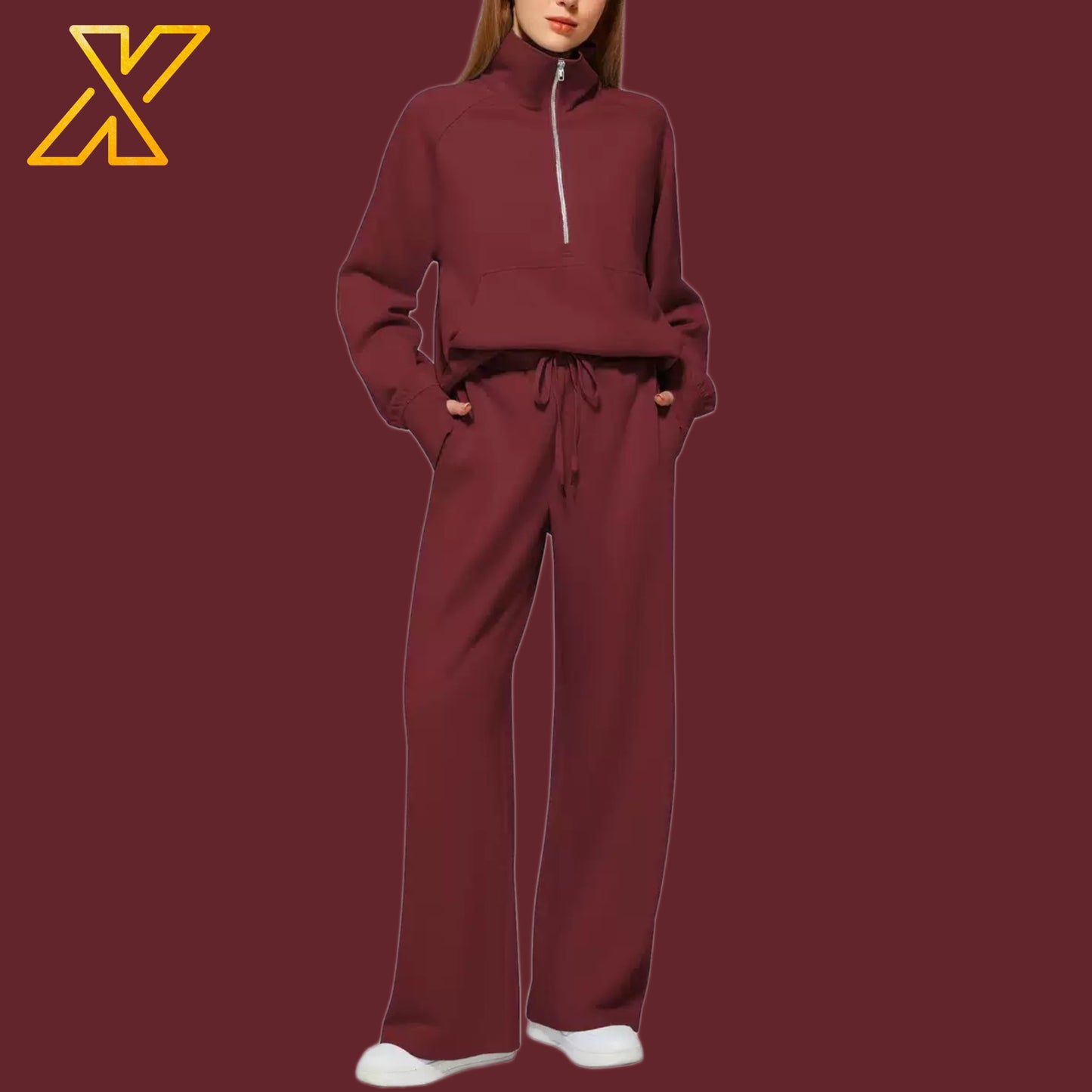 Half-Zip Tracksuit Set