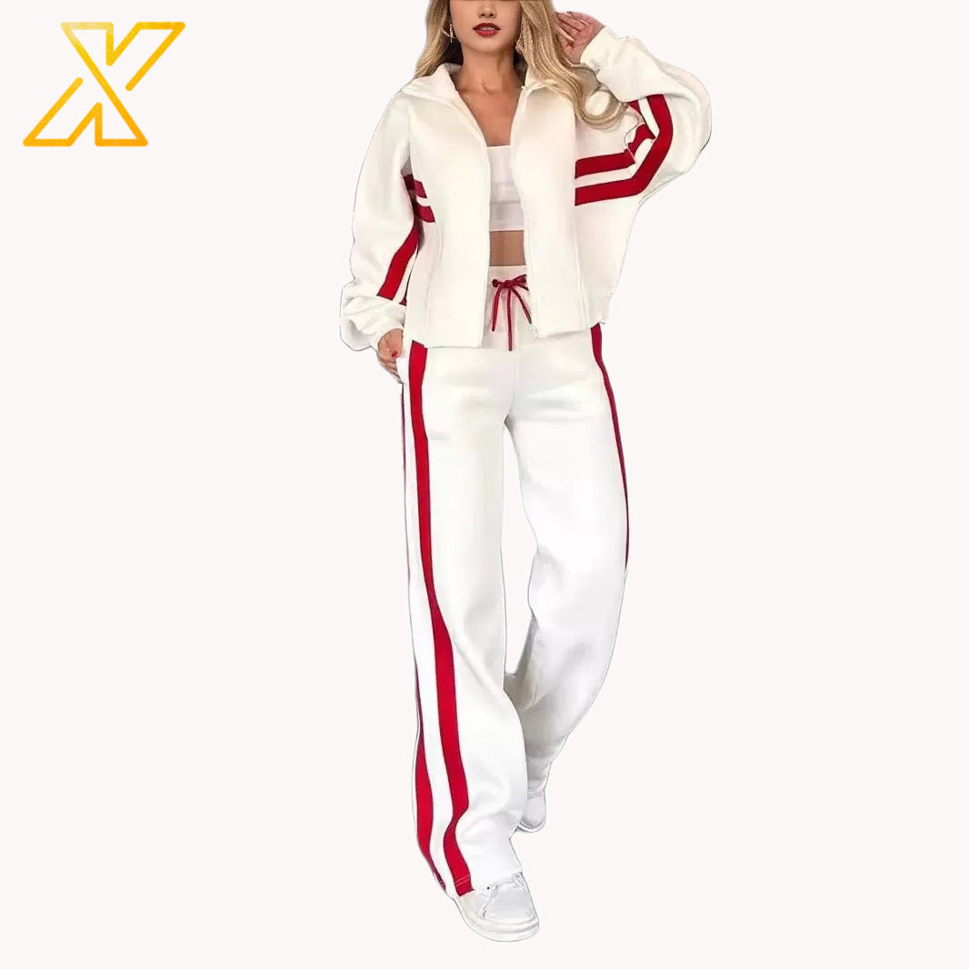 Zipper Sweatshirt Set