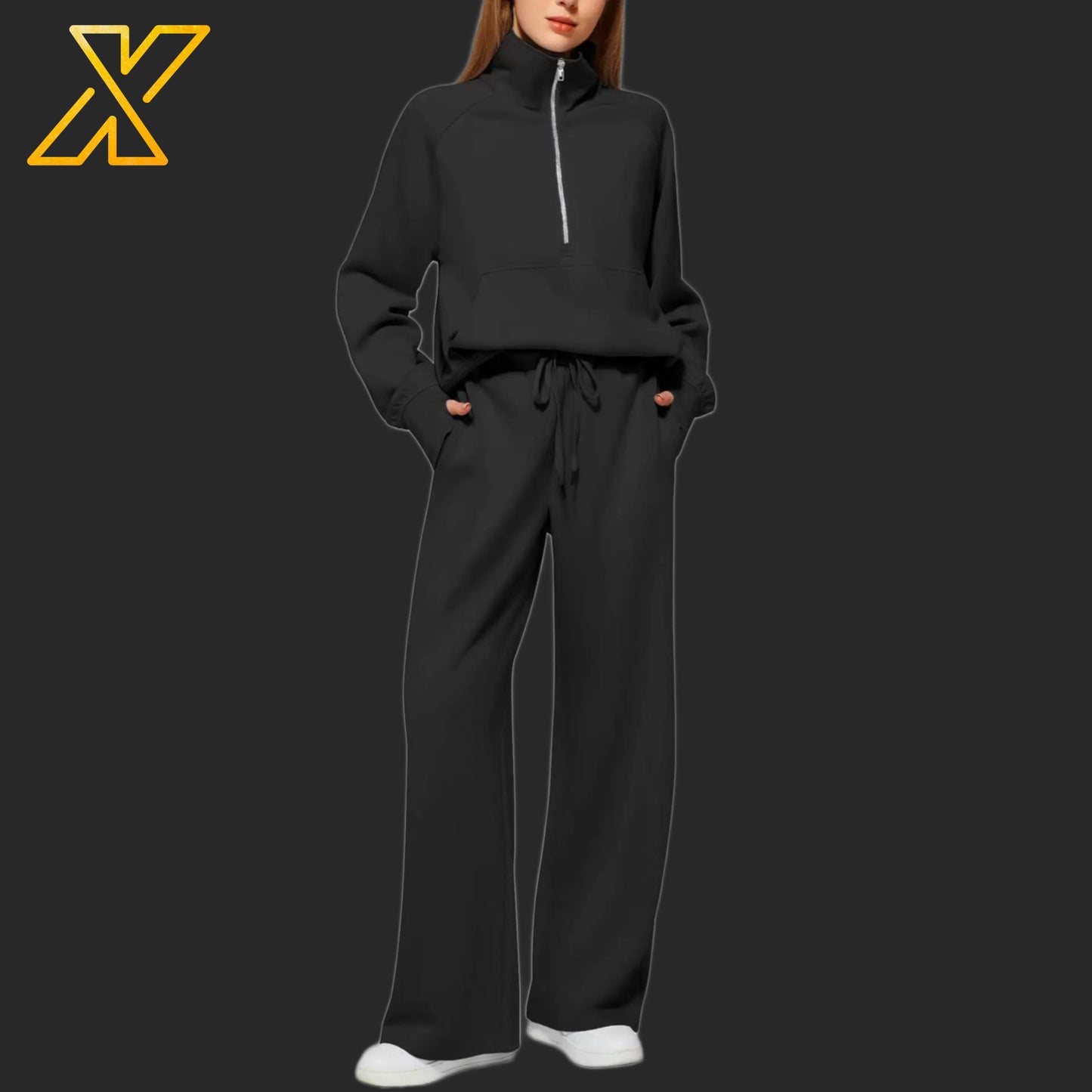 Half-Zip Tracksuit Set