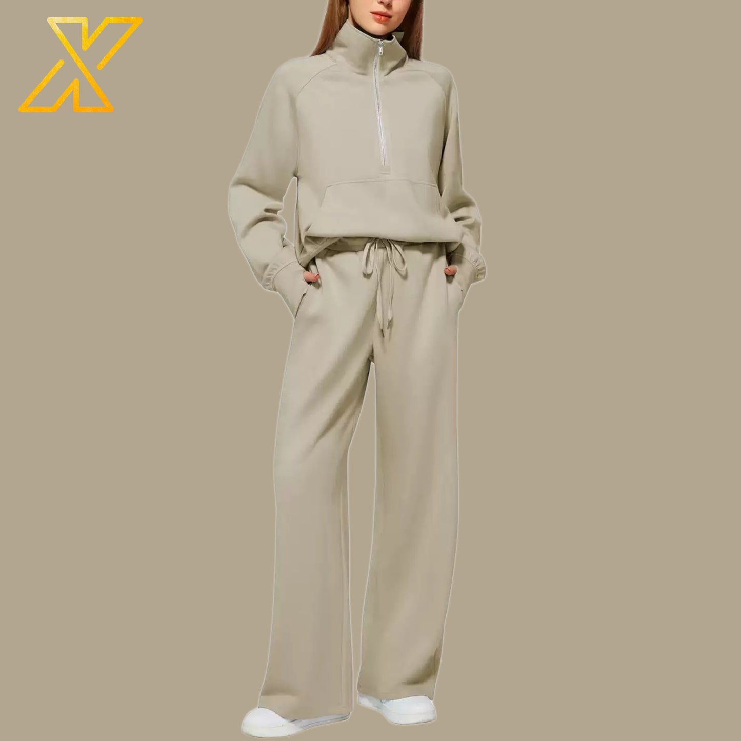 Half-Zip Tracksuit Set