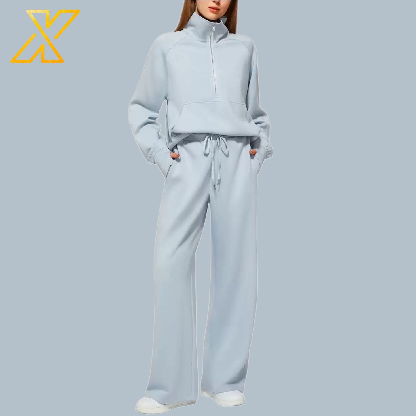 Half-Zip Tracksuit Set