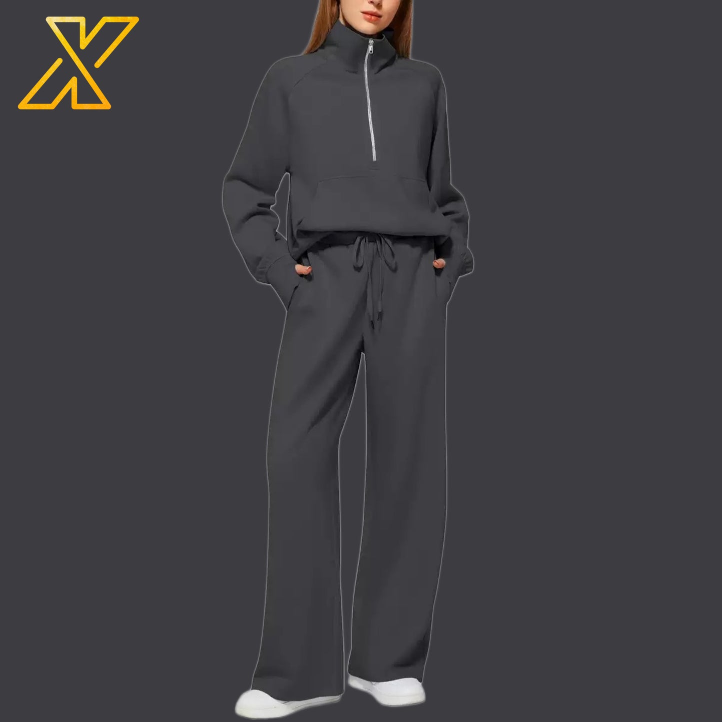 Half-Zip Tracksuit Set