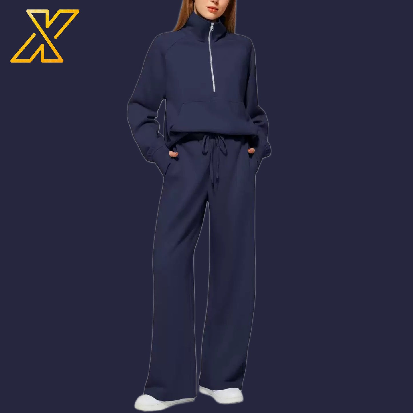 Half-Zip Tracksuit Set