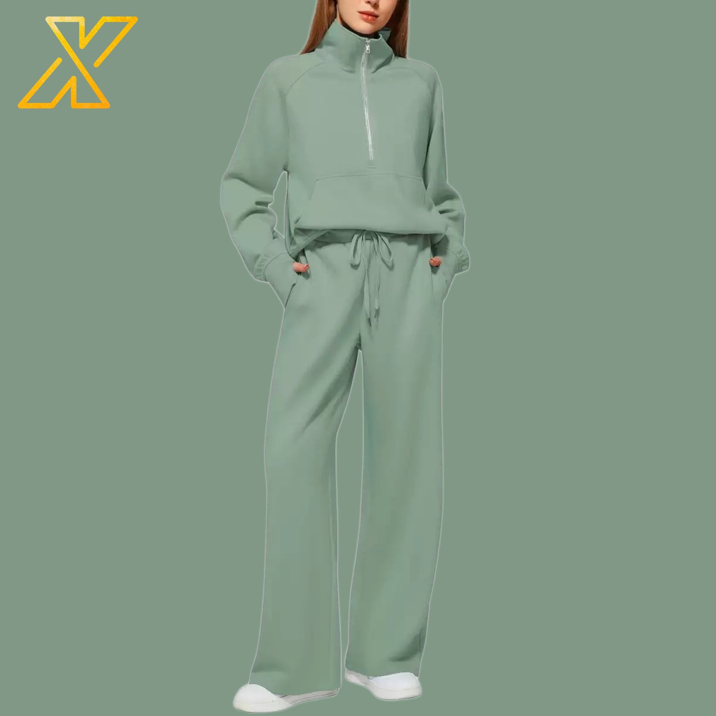 Half-Zip Tracksuit Set